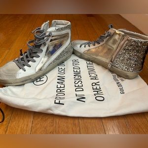 NEVER WORN BEFORE Golden Goose high-top, glitter